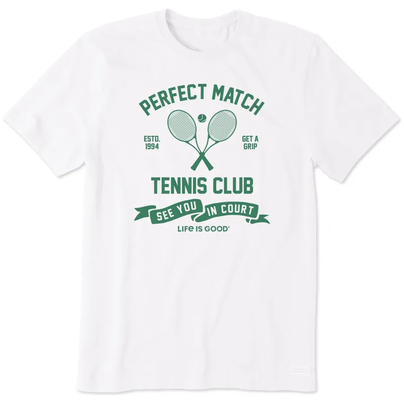Men's Perfect Match Tennis Club Short Sleeve Tee sold by Life is Good