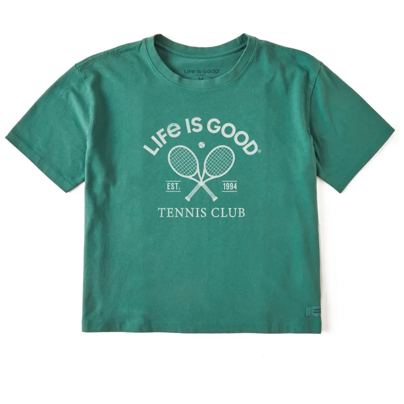 Women's LIG Tennis Club Short Sleeve Crusher Boxy Tee sold by Life is Good