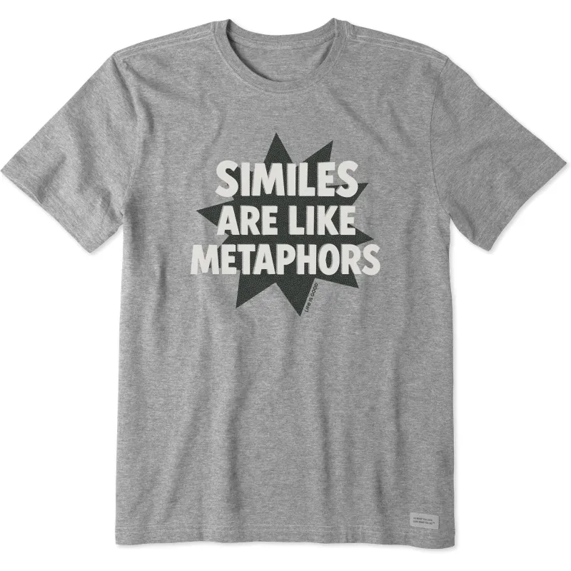 Men's Similes are like Metaphors Short Sleeve Tee sold by Life is Good