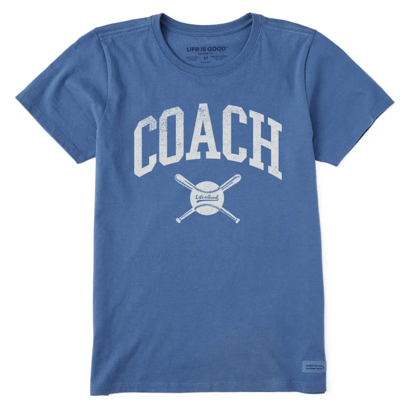 Women's Baseball Coach Short Sleeve Tee sold by Life is Good