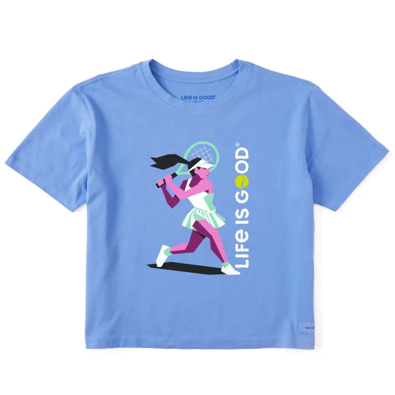 Women's Life is Good Tennis Player Short Sleeve Crusher Boxy Tee sold by Life is Good