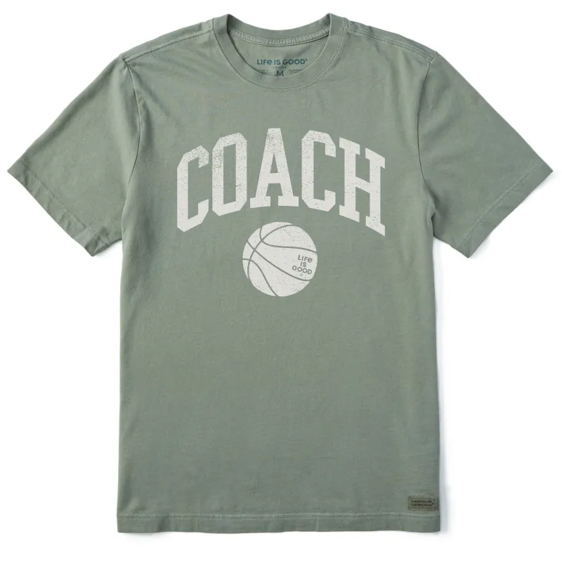 Men's Basketball Coach Short Sleeve Tee sold by Life is Good