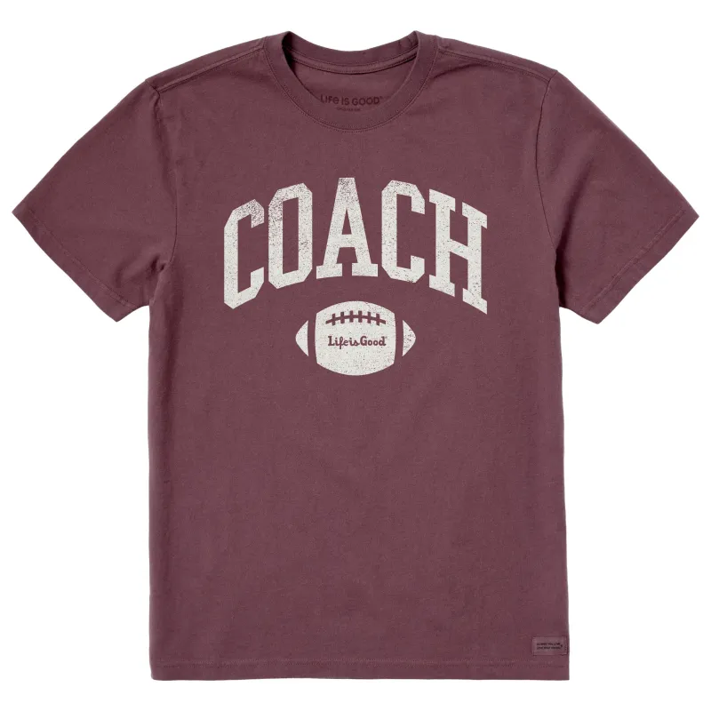 Men's Football Coach Short Sleeve Crusher Tee sold by Life is Good
