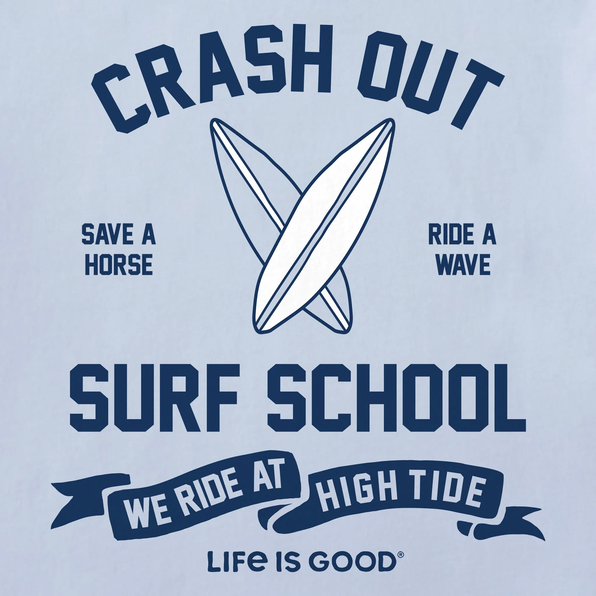 Women's Crash Out Surf School Crusher-LITE Shrunken Tee sold by Life is Good product image thumbnail 2