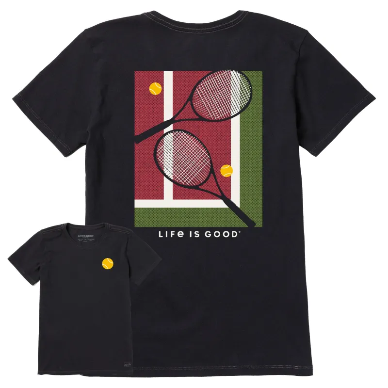 Women's Tennis Court Short Sleeve Tee sold by Life is Good
