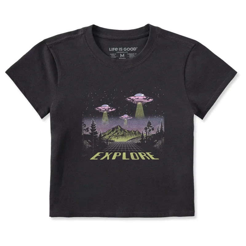 Women's Explore UFO Landscape Crusher-LITE Shrunken Tee sold by Life is Good