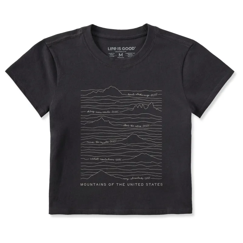 Women's Mountains of the US Crusher-LITE Shrunken Tee sold by Life is Good