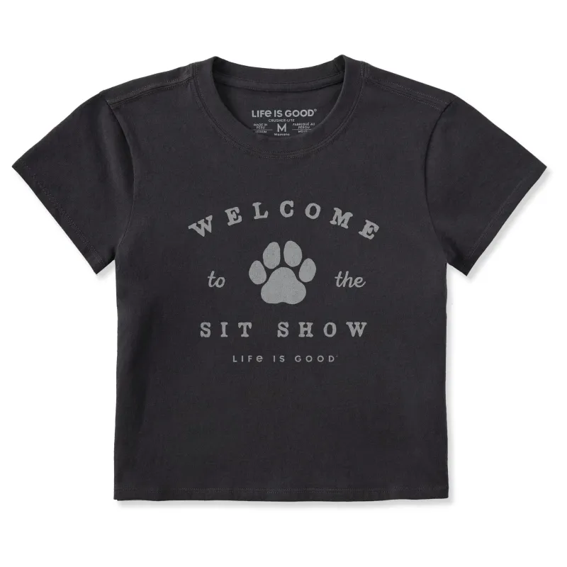 Women's Welcome to the Sit Show Crusher-LITE Shrunken Tee sold by Life is Good