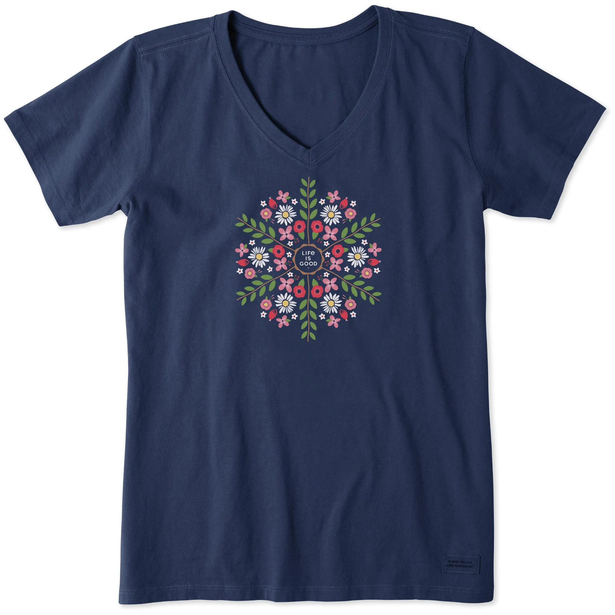 Women's Spring Circle Short Sleeve Vee sold by Life is Good