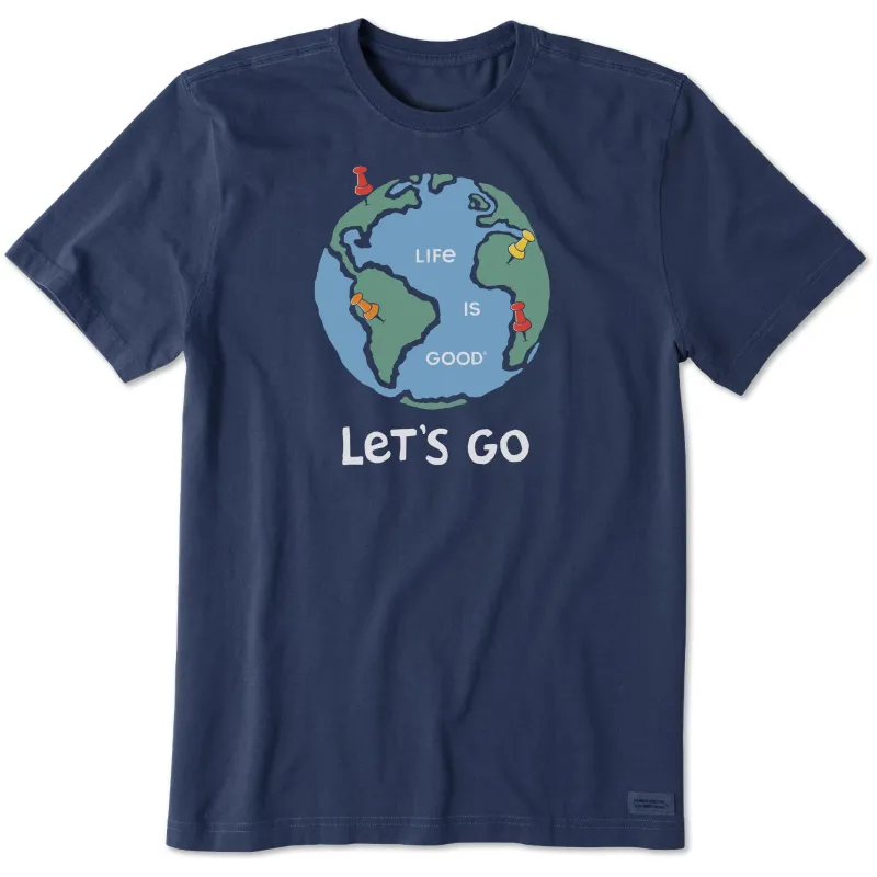 Men's Let's Go Short Sleeve Crusher Tee sold by Life is Good