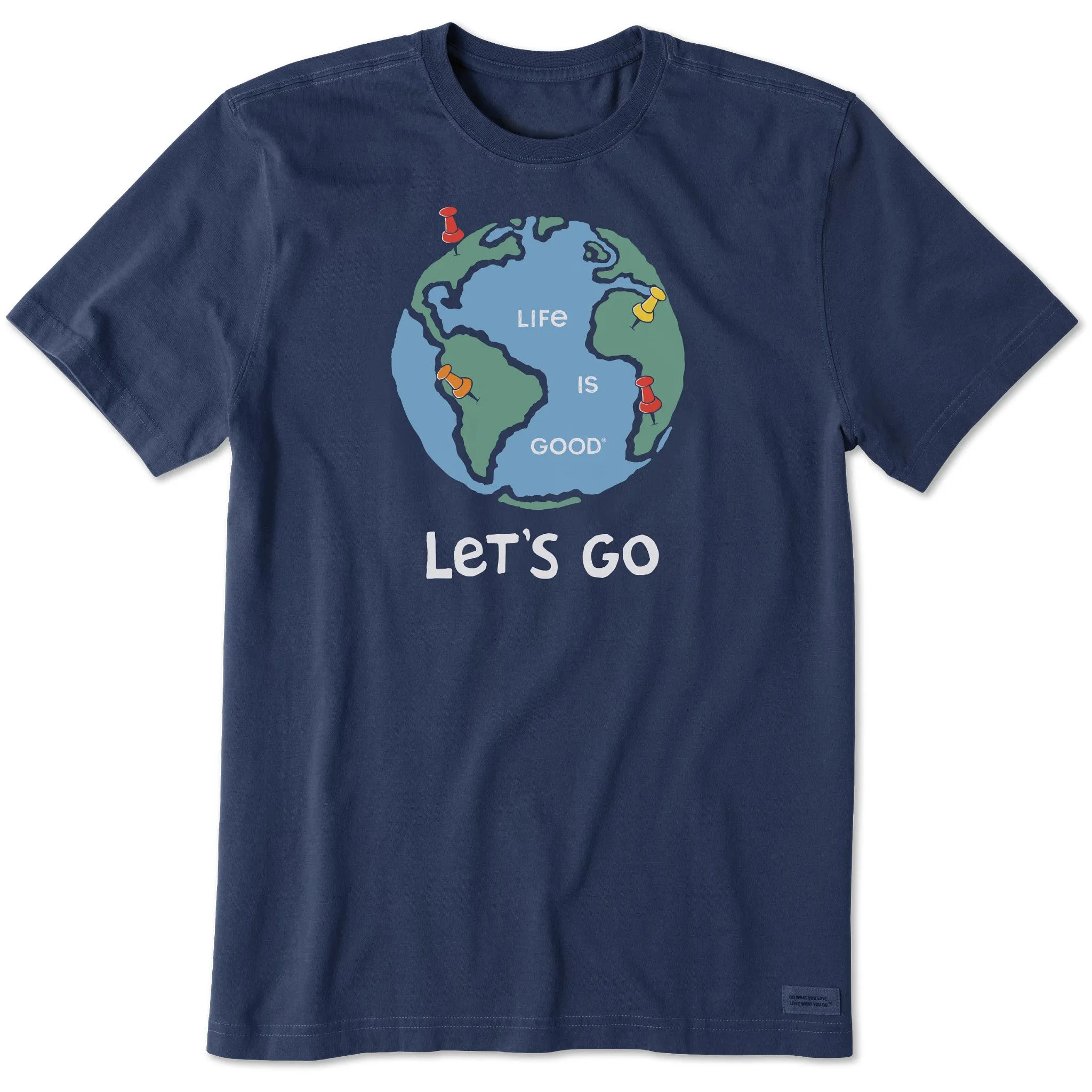 Men's Let's Go Short Sleeve Crusher Tee sold by Life is Good