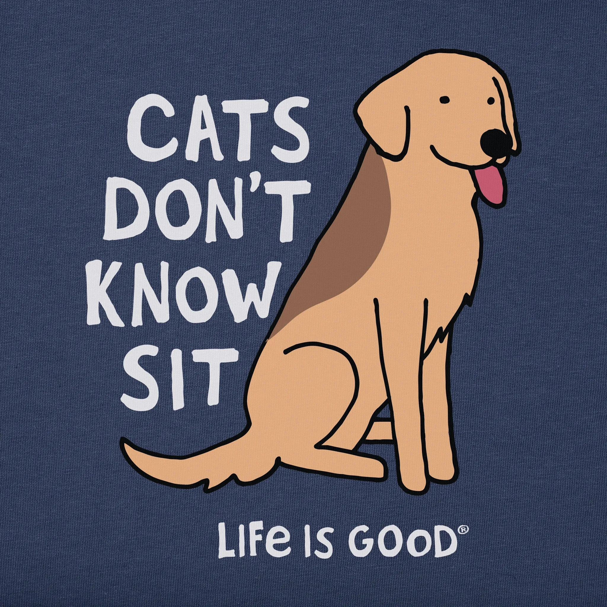 Women's Cats Don't Know Sit Short Sleeve Crusher Vee sold by Life is Good product image thumbnail 2