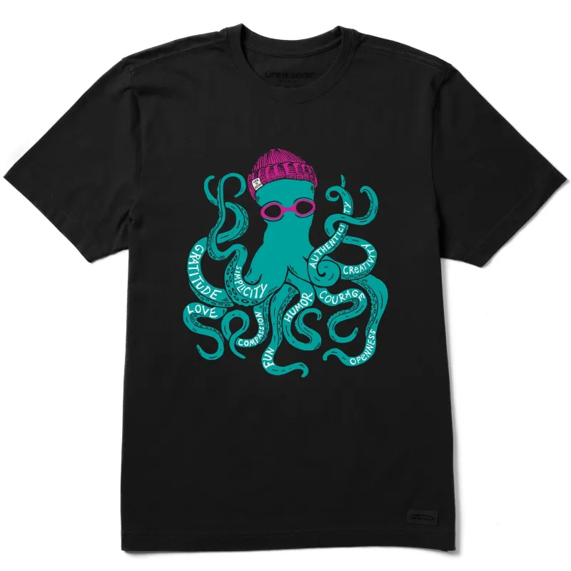 Men's Superpower Octopus Short Sleeve Crusher Tee sold by Life is Good