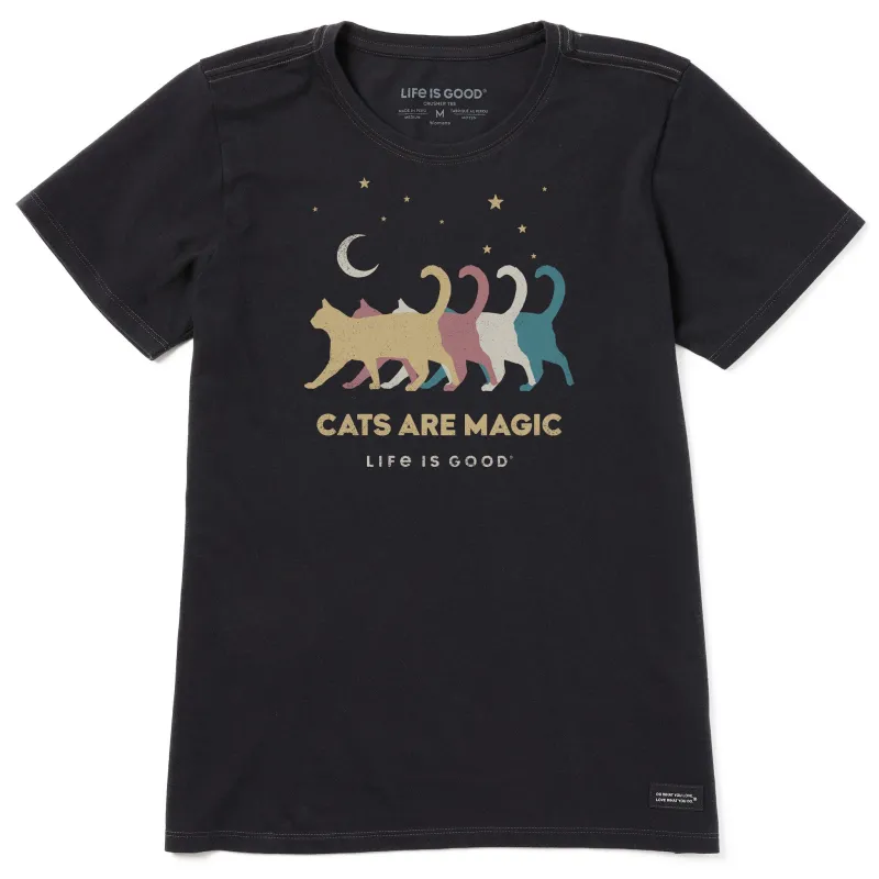 Women's Cats Are Magic Short Sleeve Crusher Tee sold by Life is Good