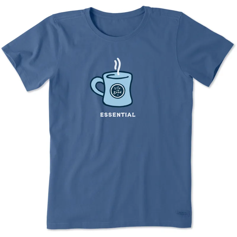 Women's Coffee is Essential Short Sleeve Crusher Tee made by Life is Good