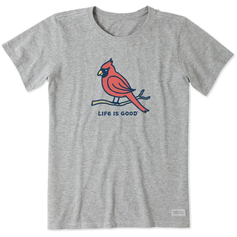 Women's Cute Cardinal Short Sleeve Crusher Tee sold by Life is Good