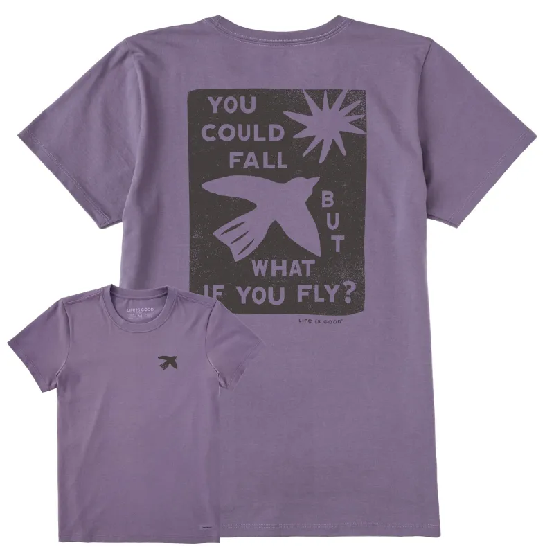 Women's But What if You Fly? Short Sleeve Crusher Tee made by Life is Good