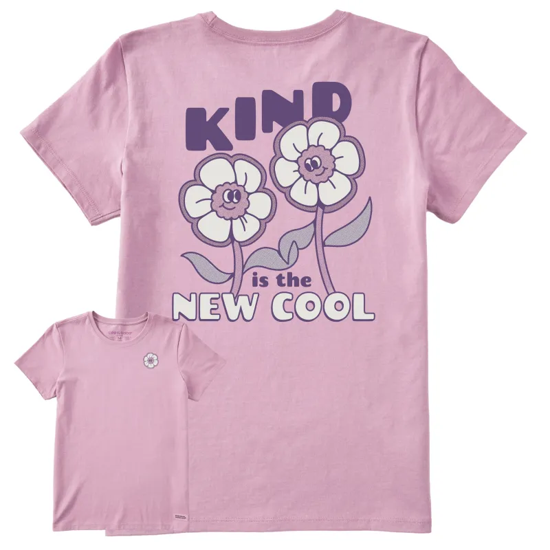 Women's Kind is the New Cool Flowers Short Sleeve Tee sold by Life is Good
