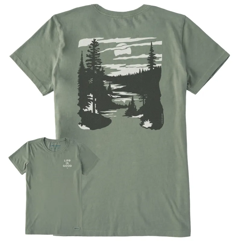 Women's A River Runs Through It Short Sleeve Crusher Tee sold by Life is Good