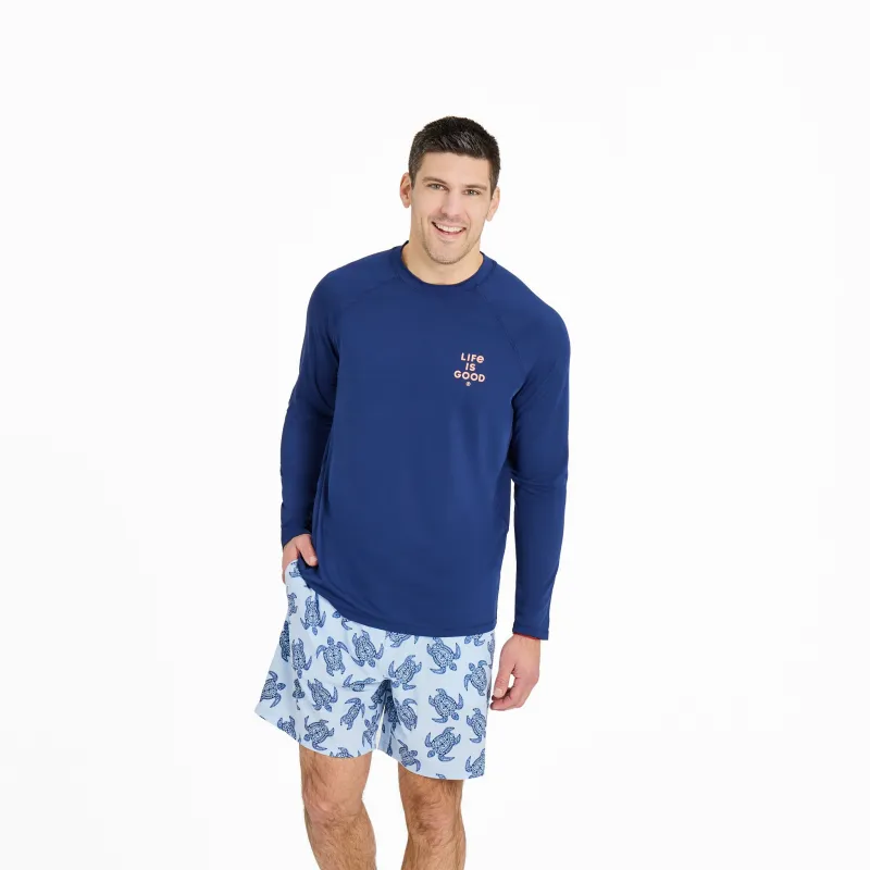 Men's Life is Good Stack Long Sleeve Rashguard sold by Life is Good