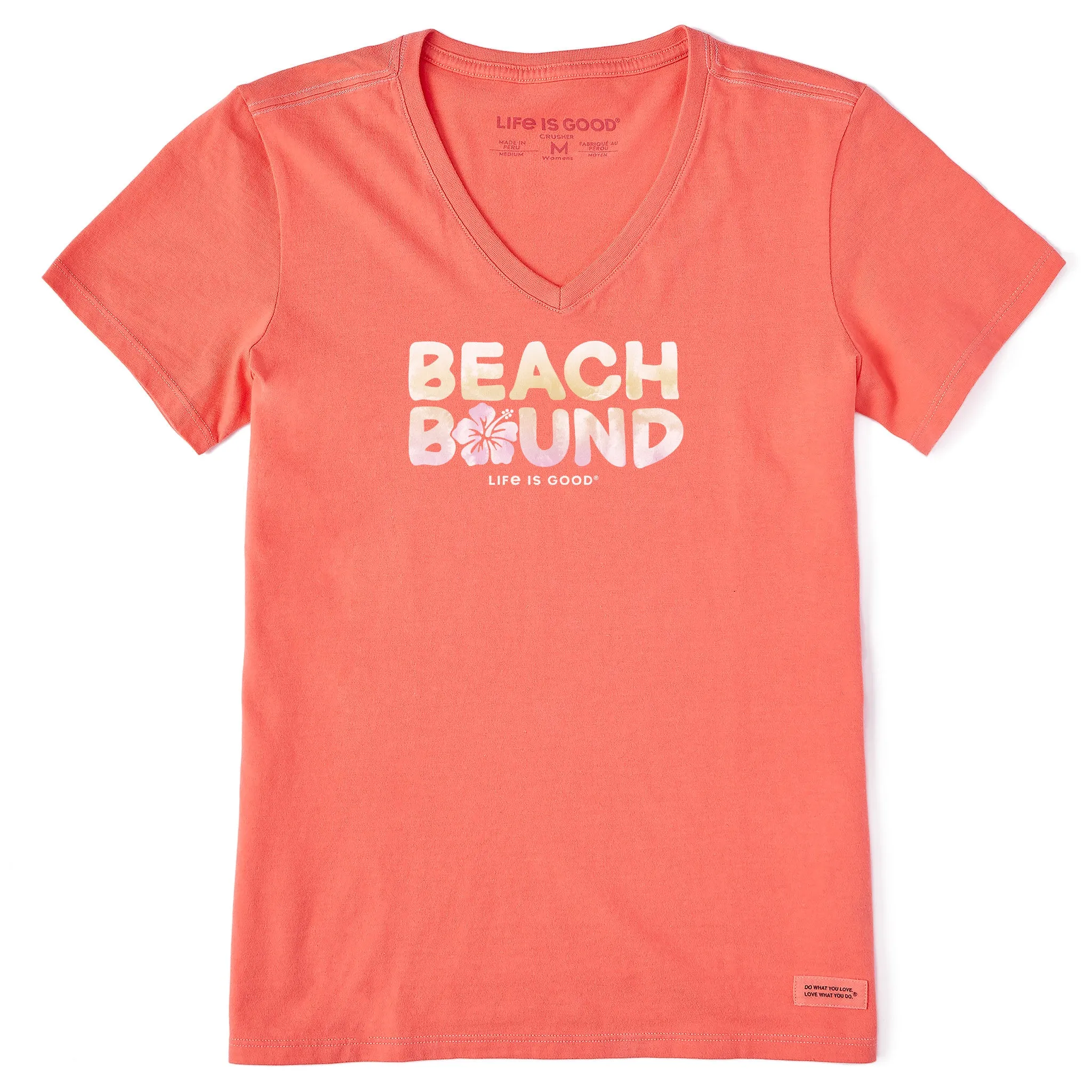 Women's Wordsmith Beach Bound Hibiscus Short Sleeve Vee sold by Life is Good product image thumbnail 3