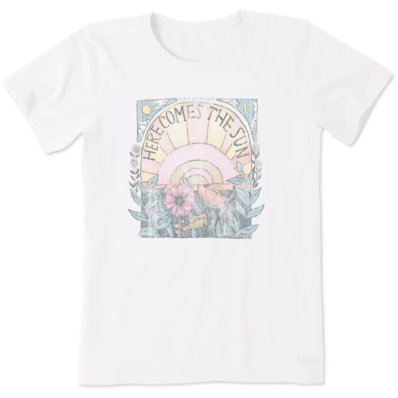 Women's Here Comes The Sun Hippie Short Sleeve Tee sold by Life is Good