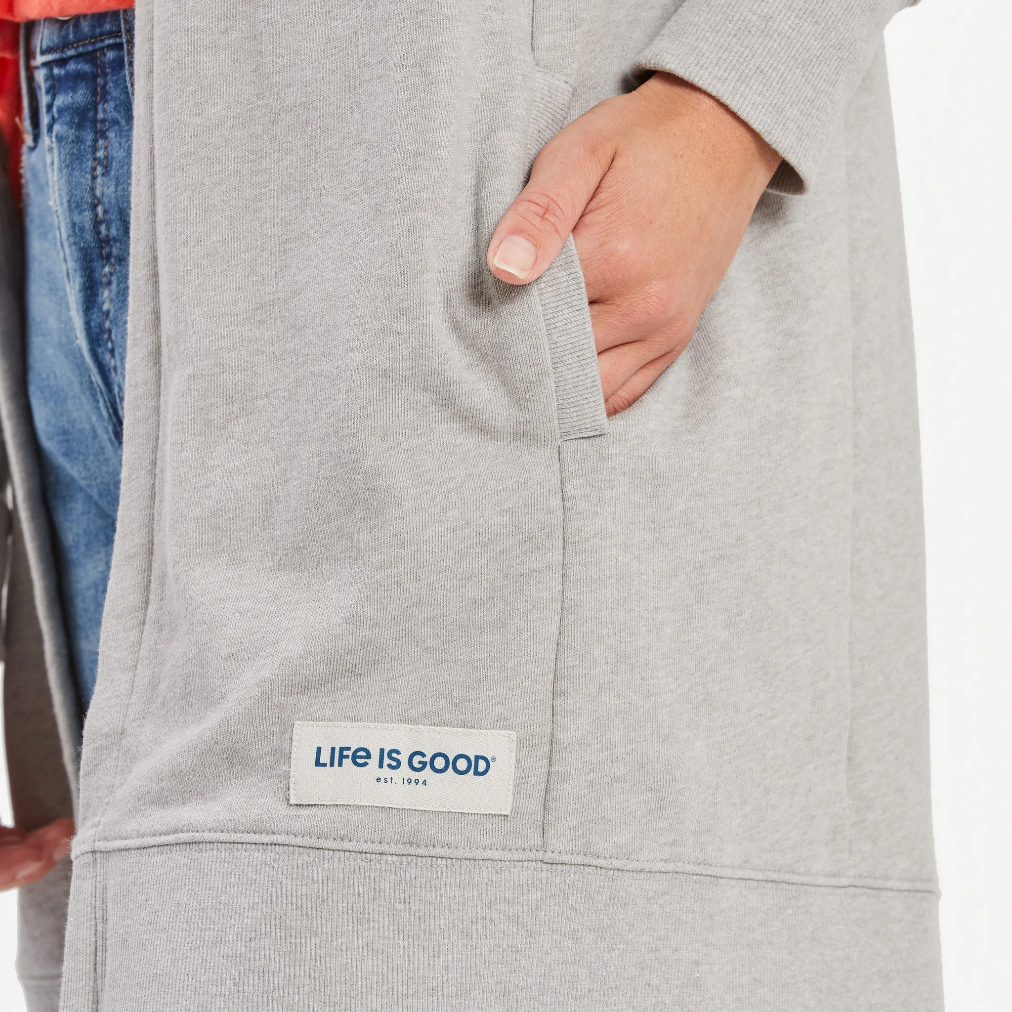 Women's Good Vibes Wordmark Beyond Hip French Terry Tunic sold by Life is Good product image thumbnail 5