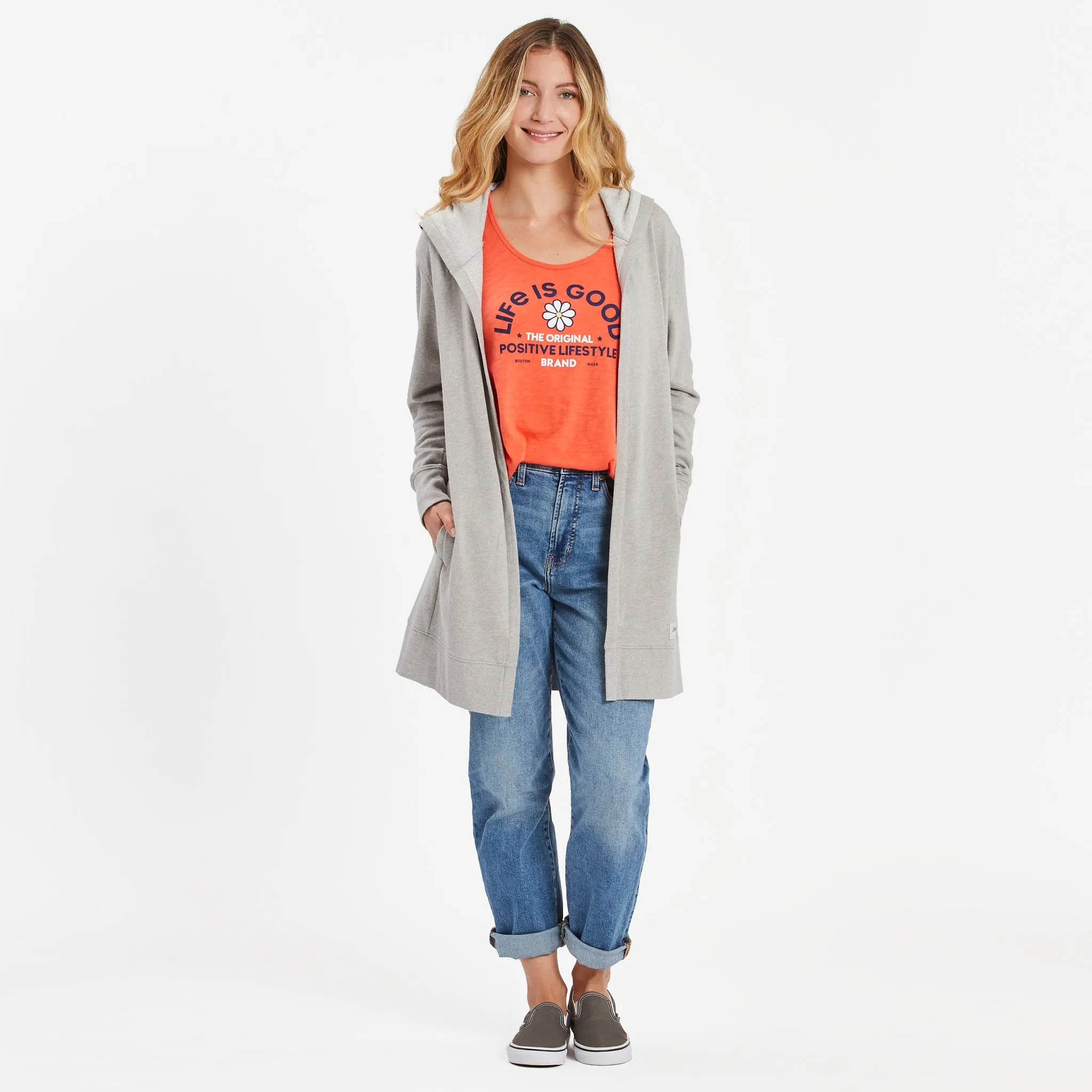 Women's Good Vibes Wordmark Beyond Hip French Terry Tunic sold by Life is Good product image thumbnail 2