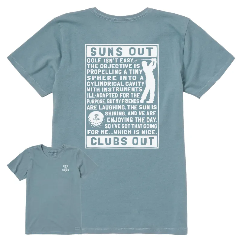 Women's Berts Golf Manifesto Short Sleeve Crusher Tee sold by Life is Good