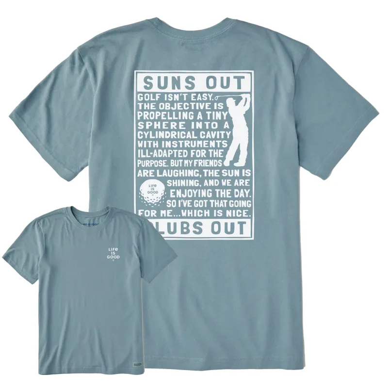 Men's Berts Golf Manifesto Short Sleeve Crusher Tee sold by Life is Good