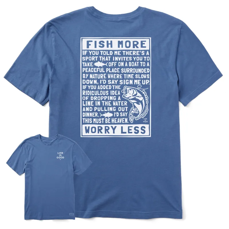 Men's Berts Fishing Manifesto Short Sleeve Crusher Tee sold by Life is Good