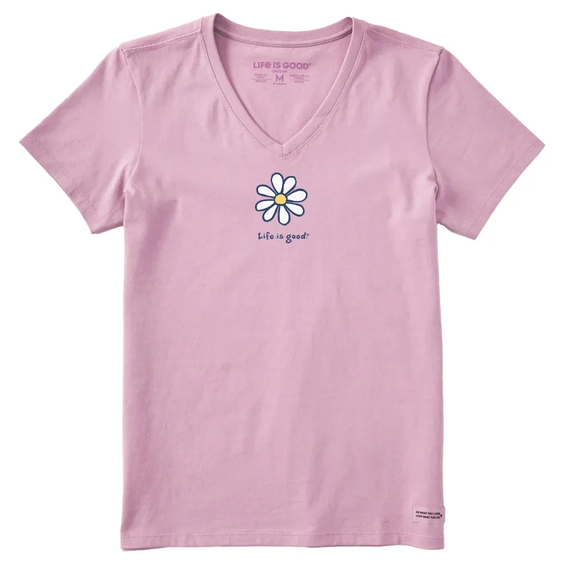 Women's LIG Daisy Short Sleeve Vee sold by Life is Good