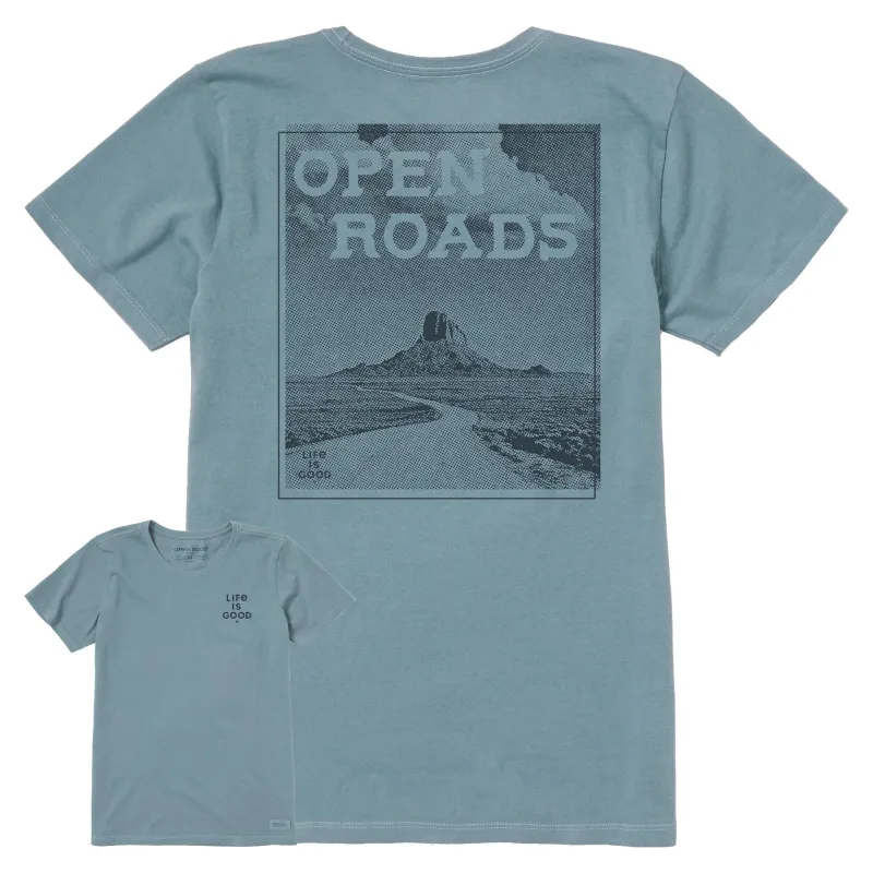 Men's Open Roads Short Sleeve Crusher Tee sold by Life is Good