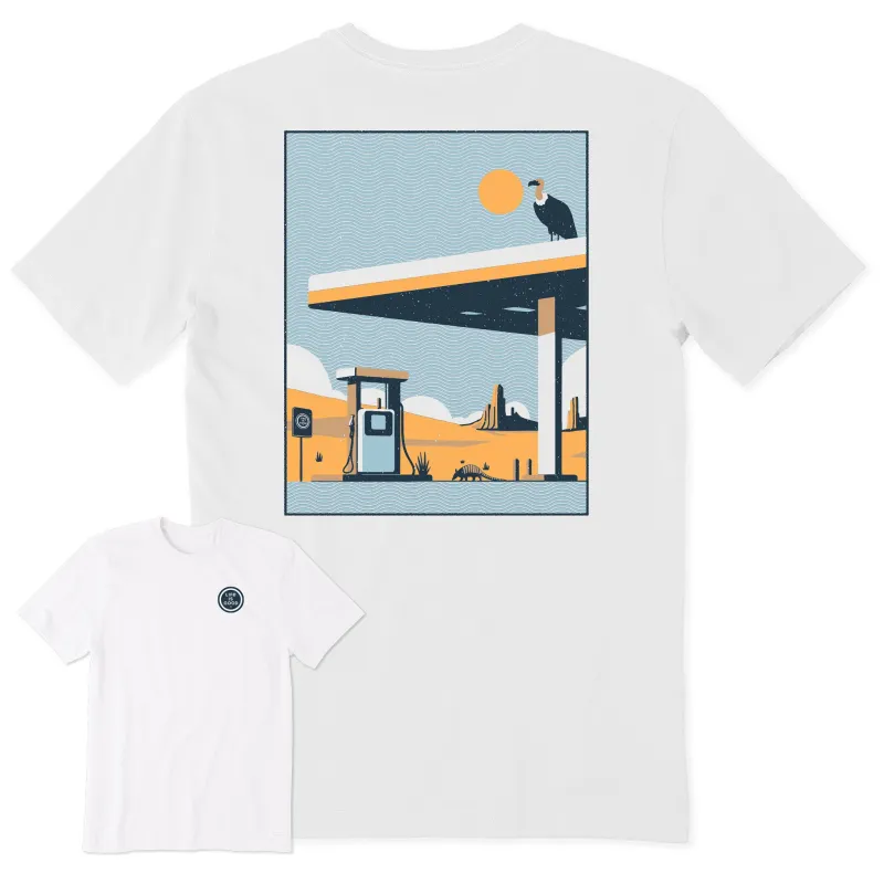 Men's Lonely Gas Station Short Sleeve Tee sold by Life is Good
