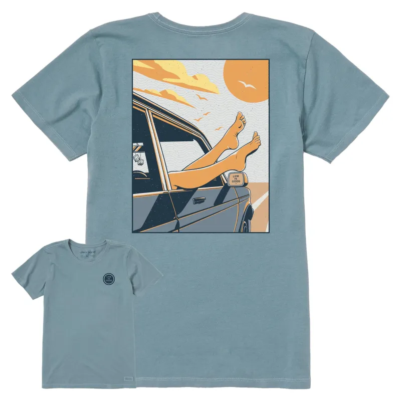 Women's That Road Trip Feeling Short Sleeve Crusher Tee sold by Life is Good