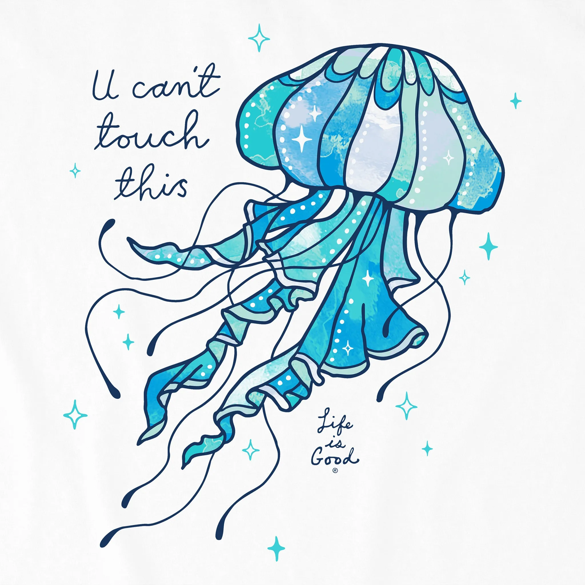 Women's U Can't Touch This Jellyfish Short Sleeve Tee sold by Life is Good product image thumbnail 4