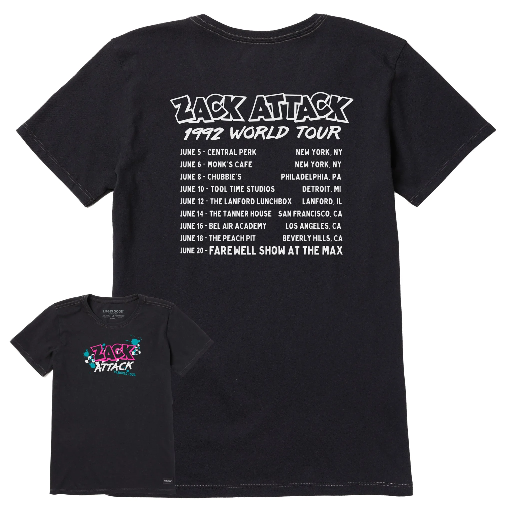 Women's Zack Attack '92 World Tour Short Sleeve Tee sold by Life is Good product image thumbnail 4