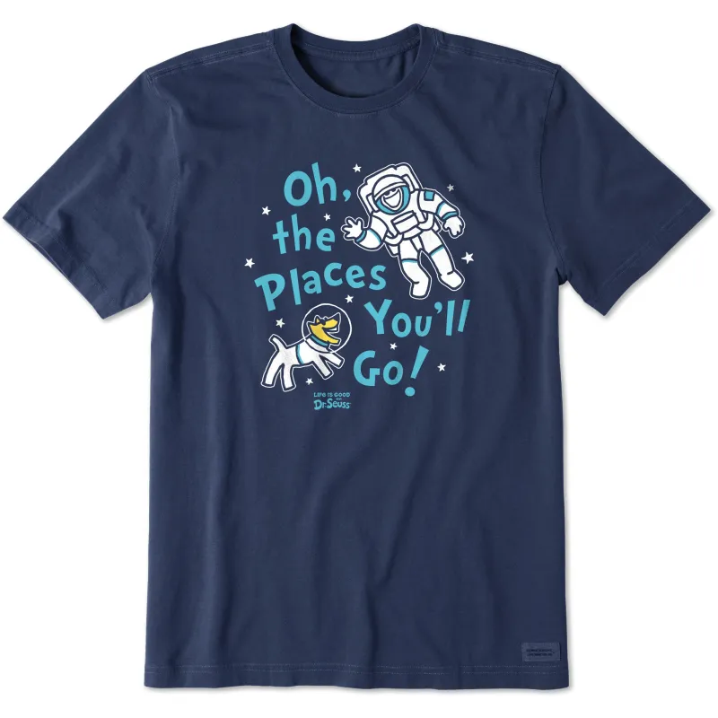 Men's Oh the Places You'll Go Space Short Sleeve Tee sold by Life is Good