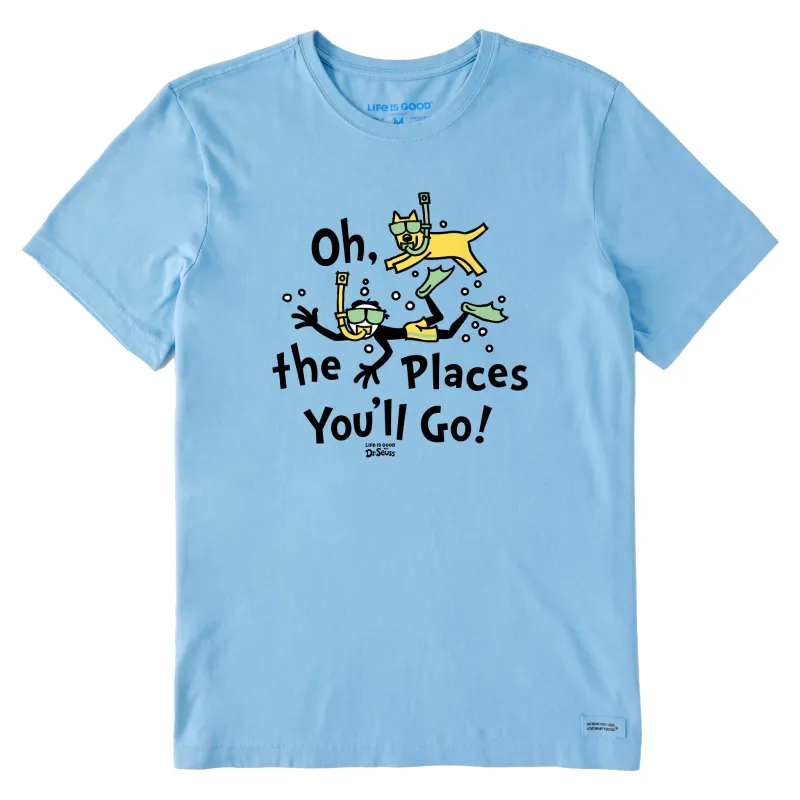 Men's Oh the Places You'll Go Scuba Short Sleeve Tee sold by Life is Good
