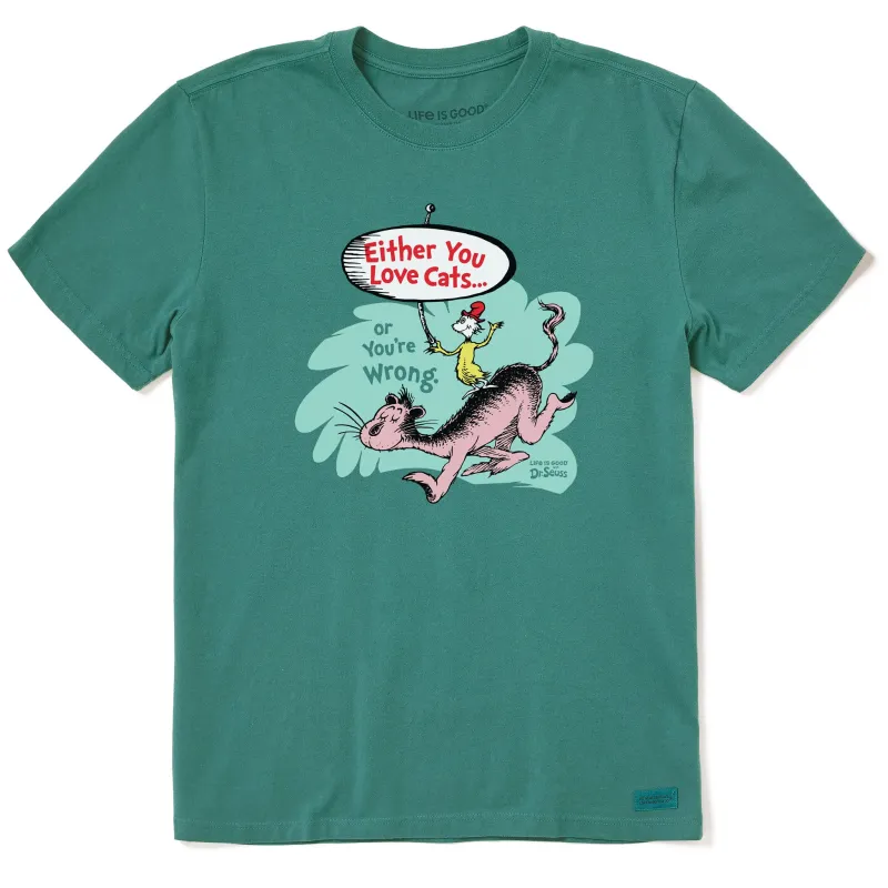 Men's Dr. Seuss Cat Love Short Sleeve Crusher Tee sold by Life is Good