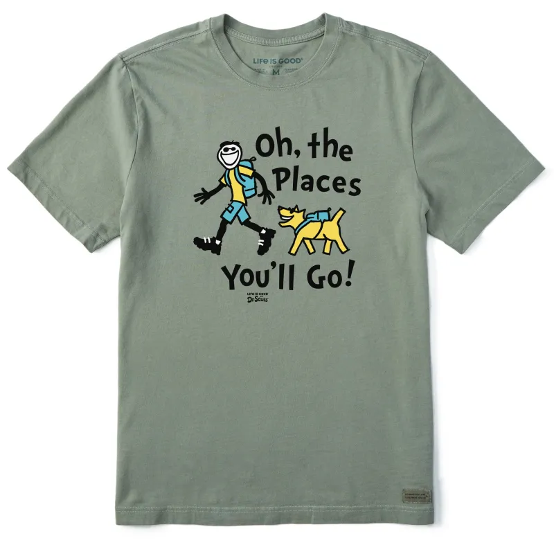Men's Oh the Places You'll Go Hiking Short Sleeve Tee sold by Life is Good