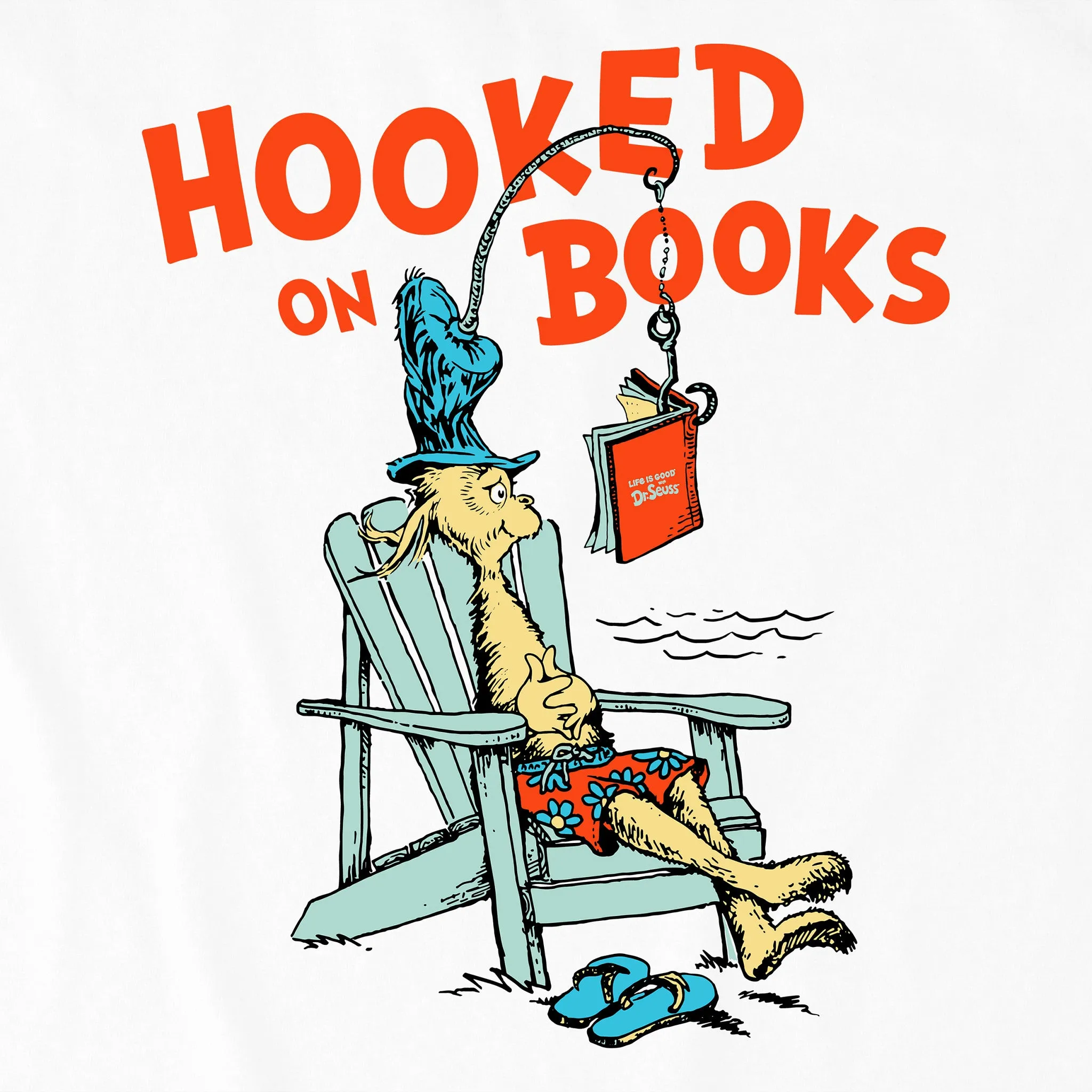 Women's Dr. Seuss Hooked On Books Short Sleeve Tee sold by Life is Good product image thumbnail 2