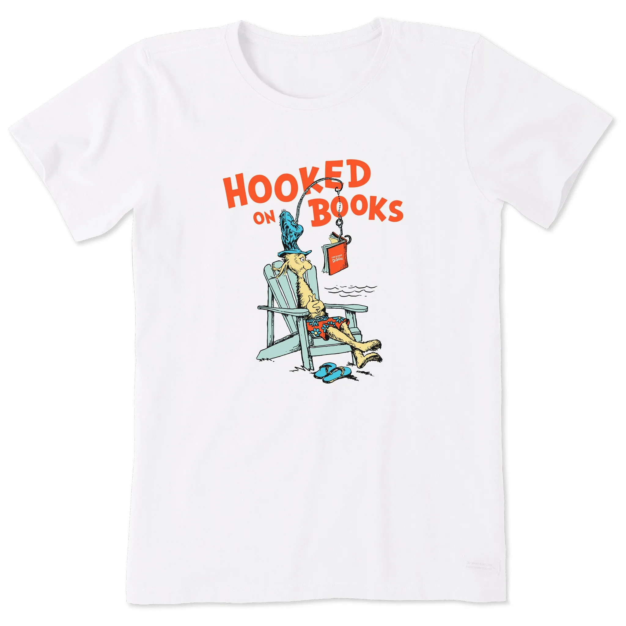 Women's Dr. Seuss Hooked On Books Short Sleeve Tee sold by Life is Good product image thumbnail 3