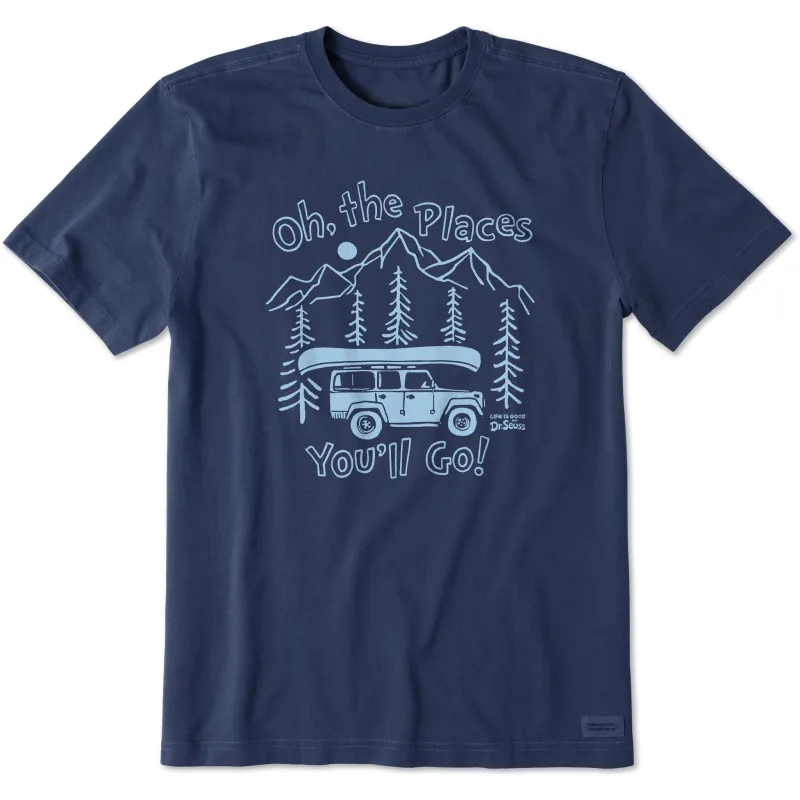 Men's Oh the Places You'll Go Canoe Trip Short Sleeve Tee sold by Life is Good