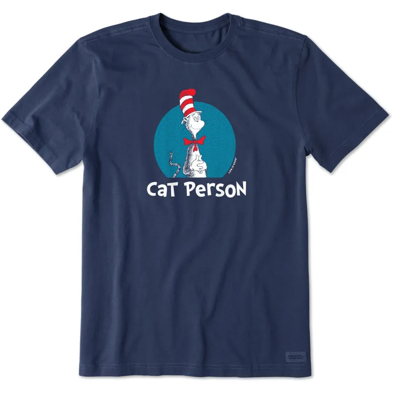 Men's Dr. Seuss Cat Person Short Sleeve Tee sold by Life is Good