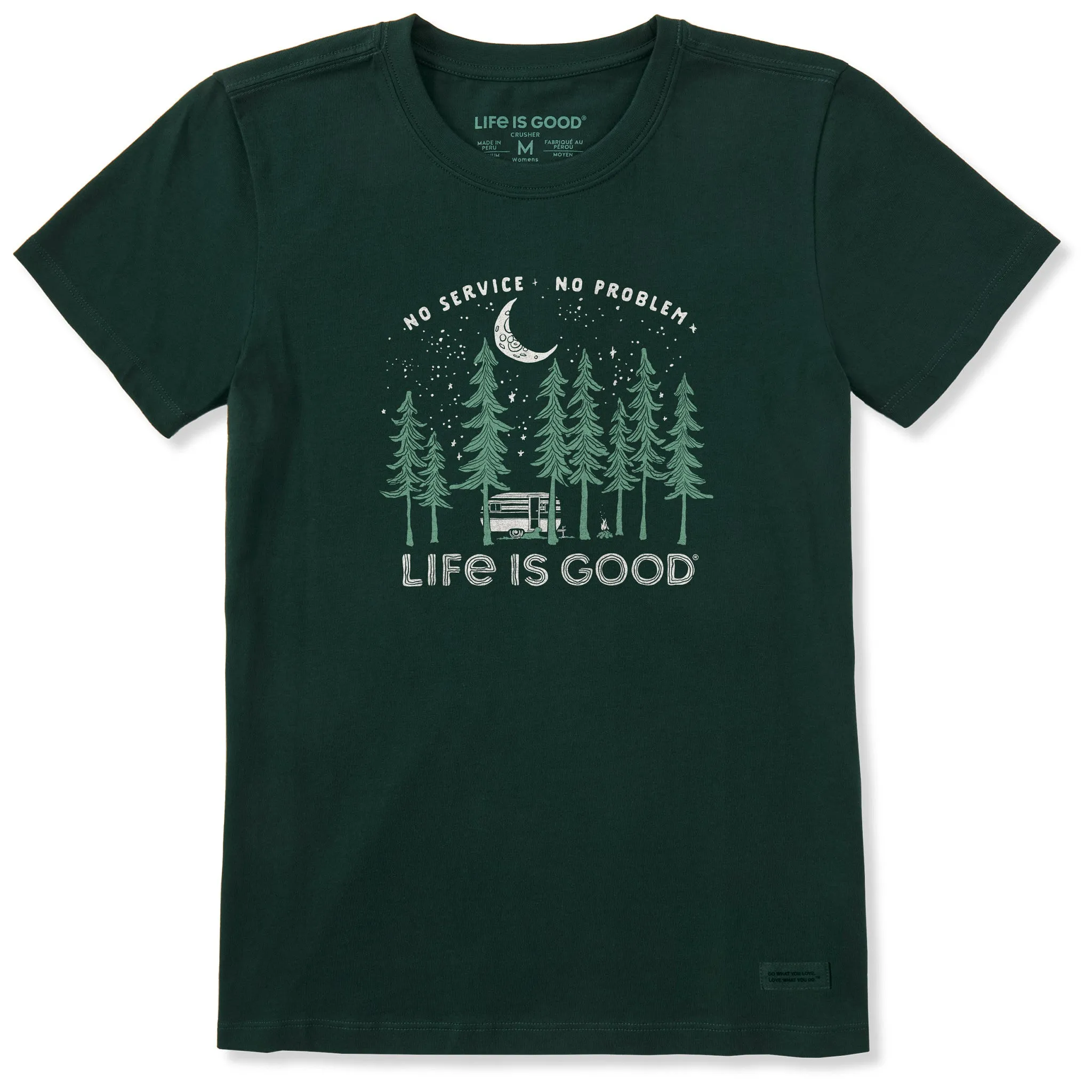 Women's No Service No Problem Camper Short Sleeve Crusher Tee sold by Life is Good product image thumbnail 5