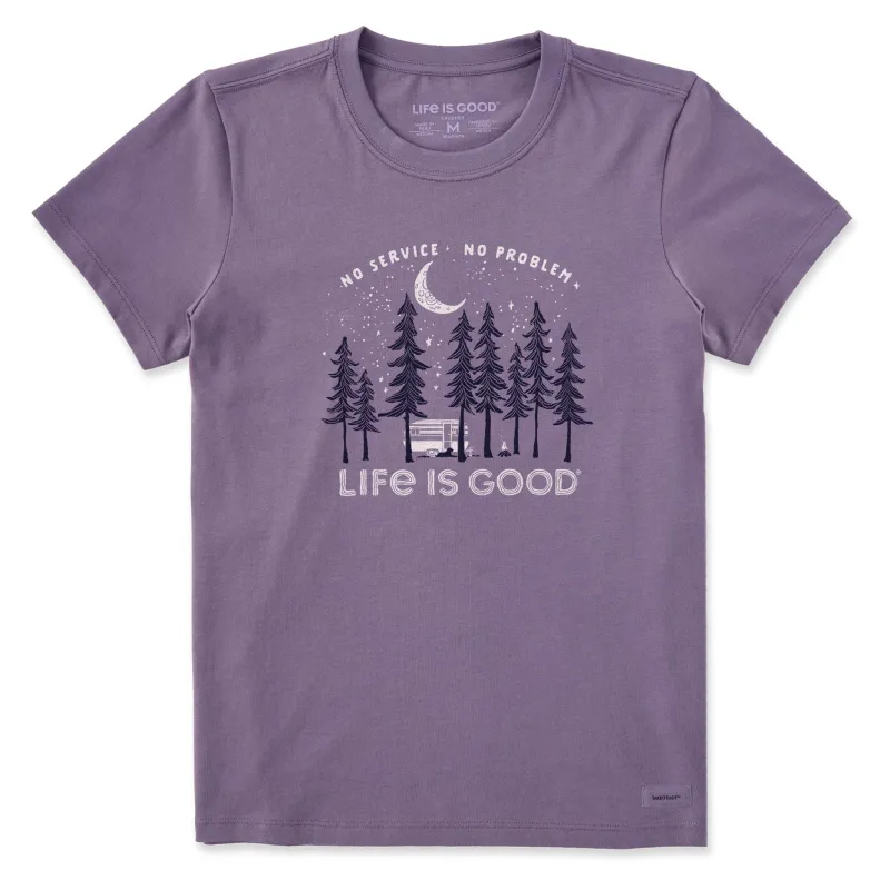 Women's No Service No Problem Camper Short Sleeve Crusher Tee made by Life is Good