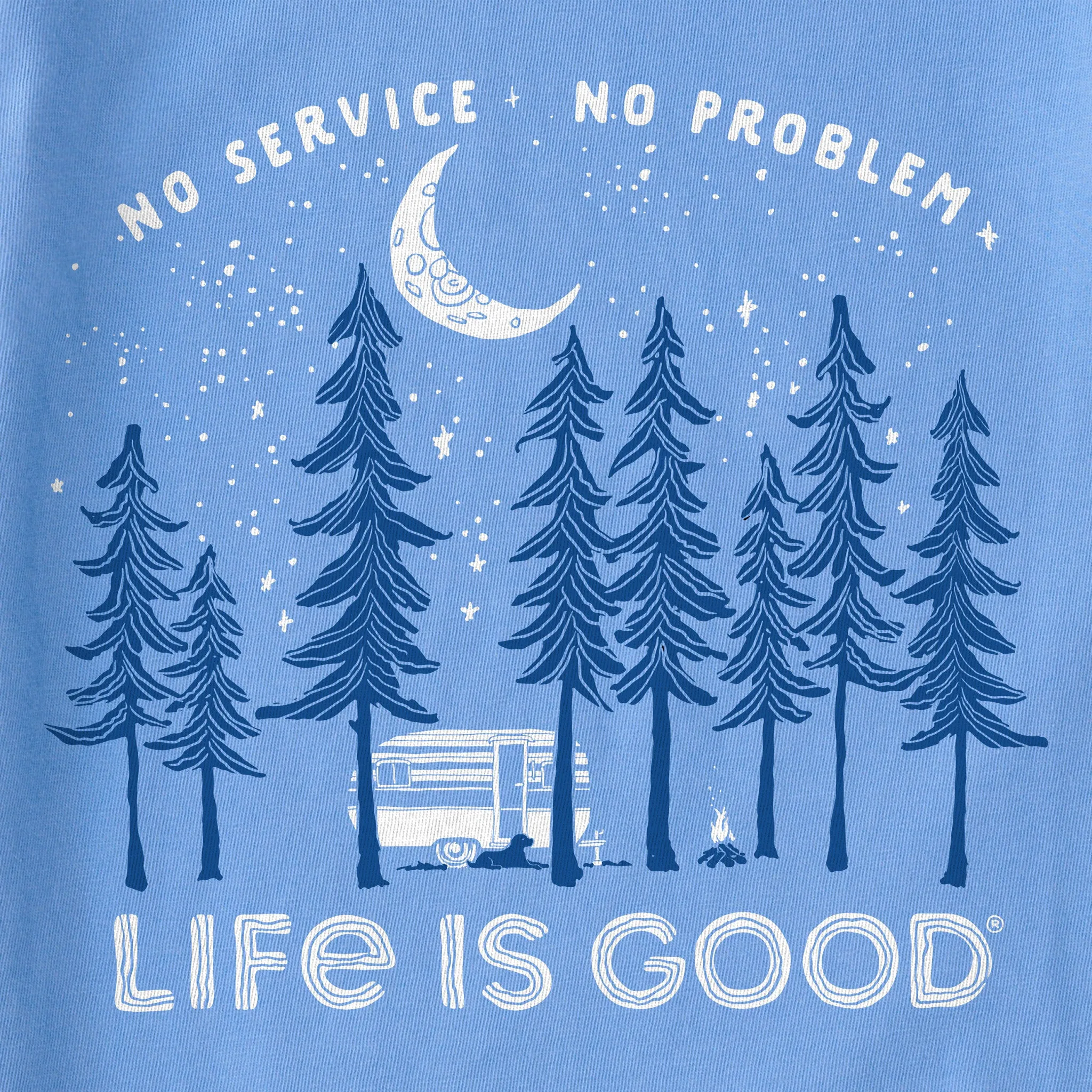 Women's No Service No Problem Camper Short Sleeve Crusher Tee sold by Life is Good product image thumbnail 4