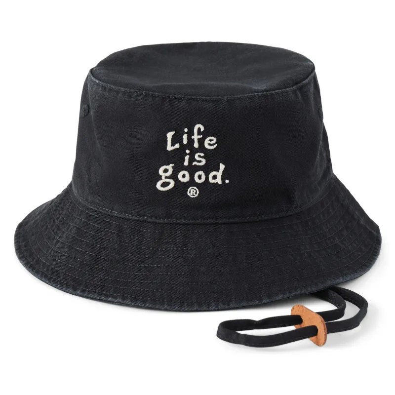 Adult Unisex LIG Vintage Wordmark Stacked Bucket Hat sold by Life is Good