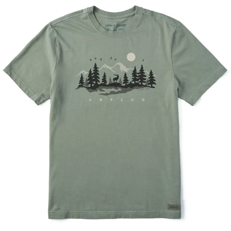 Men's Unplug in the Outdoors Short Sleeve Tee sold by Life is Good